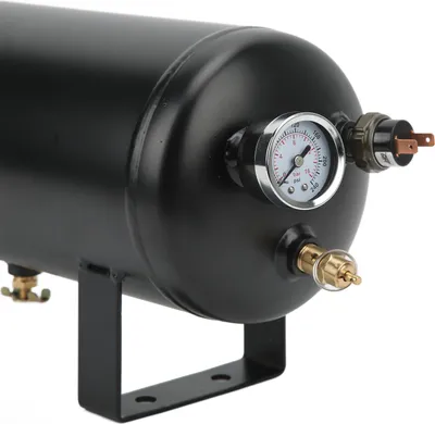 Produktbild von Lufttank-Set, 6 Anschlüsse, 150 PSI, 1,5 Gallonen, Stahl, universell für LKW-Zug-Yacht-Hupensystem