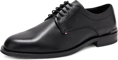Zdjęcie produktu dla Buty Derby męskie Tommy Hilfiger Thunit, wykonane ze skóry, kolor czarny, rozmiar 43