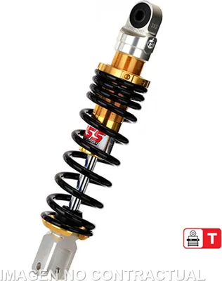 Zdjęcie produktu dla Amortyzator serii E302 mono tył do skutera 50cc odpowiedni do Aprilia, odpowiedni do Benelli, odpowiedni do Kymco, odpowiedni do Peugeot OE302-290T-01AL-38
