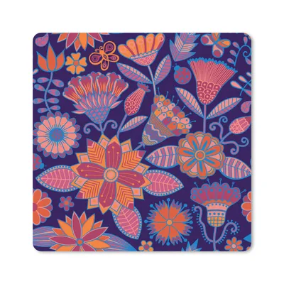 Produktbild von MuchoWow® Mauspad Mousepad Schmetterling - Blumen - Muster 20x20 cm - Mousepads - Maus Mat - Pad - Mausunterlage - Desk Mat - Bureauartikeln