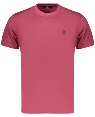 Produktbild von Herren Kurzarm T-Shirt - Rot mit Rundhals und Stickereidetails