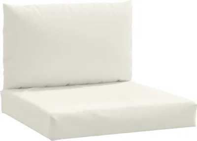 Image de Coussins de palette lot de 2 crème mélangé tissu