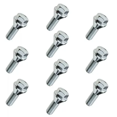 Obrázek produktu pro 10x šroub kola s plochou hlavou, M12x1,25, délka závitu: 24 mm, kuželový nákružek,