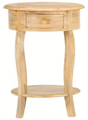 Obrázek produktu pro Přenosný stolek – noční stolek – konferenční stolek – vyrobeno z masivního mangového dřeva – kompaktní rozměry 37x37x61 cm