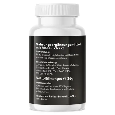 Produktbild von Saint Nutrition® LongMade – Penis Vergrößerung – L-Arginin – für Ihr Liebesleben – only for men – Kapseln für Penisvergrößerung - größeren Penis