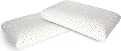 Produktbild von Talamo Italia 2er-Set Kissen für das Bett, 100% Italy, Ergonomisches Seifen-Kissen aus perforiertem Memory-Schaum, hypoallergen und atmungsaktiv, 70x40xh16 cm