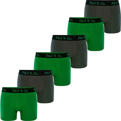 Produktbild von Phil & Co. Berlin Herren Retro Pants 6-Pack Jersey - grün-anthrazit - Größe L