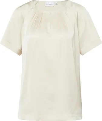 Produktbild von Comma Satin Bluse mit Raglanärmeln und Raffung am Ausschnitt, Braun, Größe 46