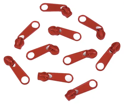 10 Reißverschluss Zipper für Endlosreißverschluss, 3mm, ziegelrot