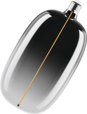 Immagine prodotto di OSRAM Vintage 1906 Big Elipse Oval è una lampada LED dimmerabile con filamento a forma di ellisse. Offre 4,8 W per 100 lm, attacco E27, design fumé, diametro 145 mm, resa cromatica CRI 80, 1800 K.