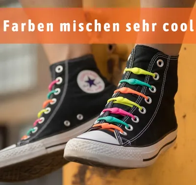Produktbild von COOL-i ® Schnürsenkel, 10St strapazierfähige Silikon-Schnürsenkel, faule elastische Schnürsenkel, ohne Binden, für Turnschuhe, Boardschuhe, Sandalen, Freizeitschuhe(Schwarz)