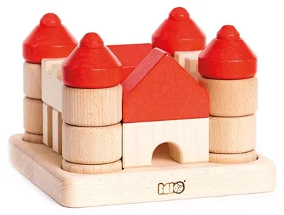 Immagine prodotto di Set di impilamento in legno Bajo - Castello giocattolo per bambini