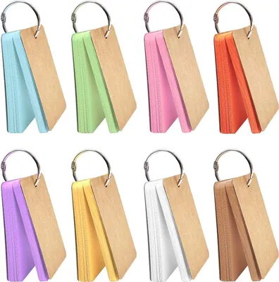 Produktbild von 400 Stück Karteikarten mit Ring, Pocket Lernkarte, Notizblöcke Memo Scratch, Mini mehrfarbige Kraftpapier Karten für Vokabel Lernen (8 Satz 50 Blatt pro Satz)