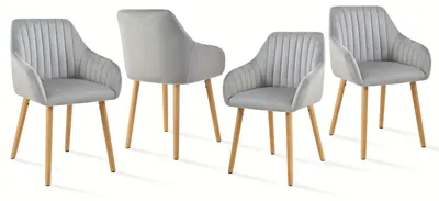 Produktbild von Set mit 2/4/6 minimalistischen Esszimmerstühlen