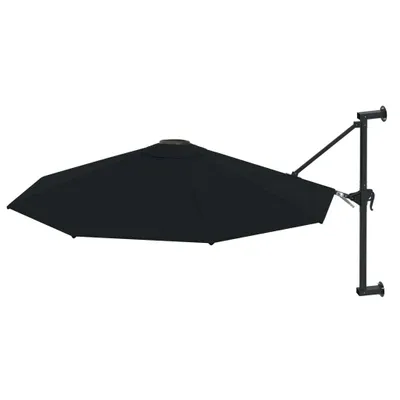 Immagine prodotto di vidaXL Ombrellone da parete con palo in metallo 300 cm nero