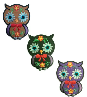 Produktbild von Eule Tier - Aufnäher, Bügelbild, Aufbügler, Applikationen, Patches, Flicken, Zum Aufbügeln, Größe: 6.7 x 9.0 cm