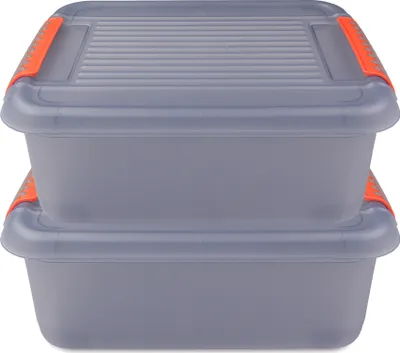 Produktbild von ONDIS24 2x Aufbewahrungsbox K-Latch S 14L grau
