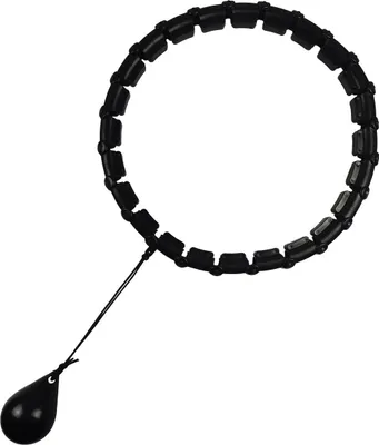 Immagine prodotto di Enero Fit Hula Hoop con funzione massaggiante e zavorra – cerchio fitness regolabile Ø 55–133 cm, 24 segmenti, nero – Hula Hoop massaggiante per allenamento e riduzione della cellulite