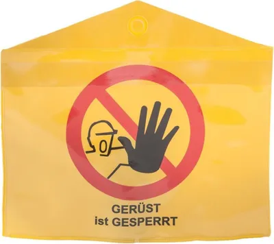 Produktbild von GeZu Impex® Gerüsttasche 23,5 x 16,5 cm Gerüst ist Gesperrt Gerüstschildtasche