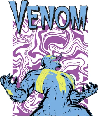 Produktbild von Komar Wandbild- Marvel Venom Colourful Scream - Größe 50 x 70 cm