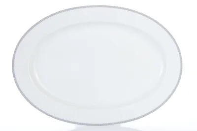 Image de Thun 1794 Opal, bol ovale, porcelaine tchèque, 36 cm, dentelle, gris, Thun,