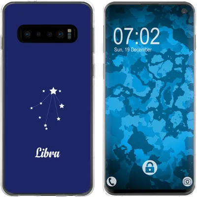 Produktbild von PhoneNatic Case kompatibel mit Samsung Galaxy S10 Silikon-Hülle SternzeichenLibra M9