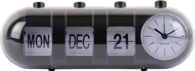 Produktbild von Karlsson - Wecker Retro Tube - Schwarz - 9x26x9.3cm
