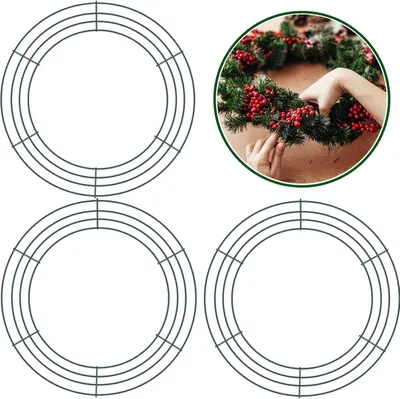 Produktbild von Metallring - Blumenring - ?30 cm - 3 Stš¹ck - Drahtring aus Stahl - Makramee Ring