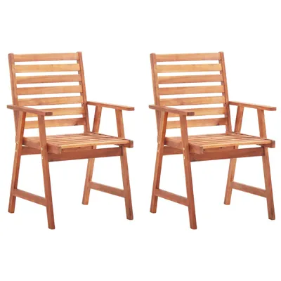 Immagine prodotto di vidaXL Garten-Essstühle 2 Stk. mit Kissen Massivholz Akazie