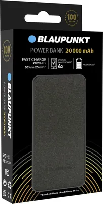 Produktbild von Blaupunkt Powerbank 120PB/1VH 20000 mAh / 3A / 20W