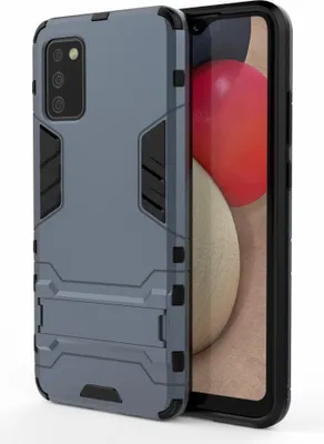 Produktbild von Samsung Galaxy A02s Hülle - Coverup Armor Ständer Back Cover - Blau