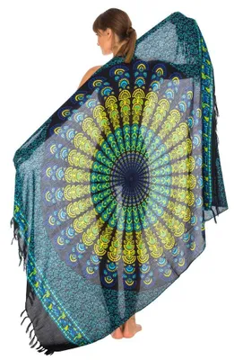 Produktbild von Lange Sarong für Damen mit Mandala-Muster
