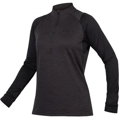 Produktbild von Endura SingleTrack Fleece Jersey Damen lang schwarz größe XL E9183BK/6