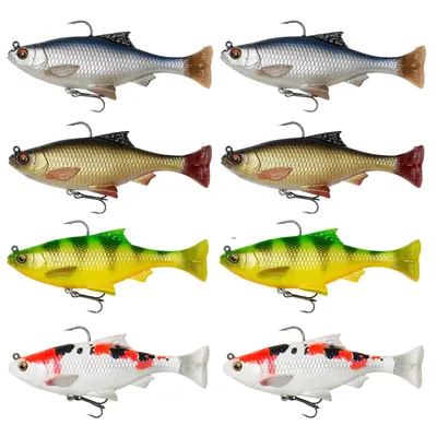 Produktbild von 8 Savage Gear 3D Pulse Tail Roach 10cm 17,5g Gummifische - Gummiköder Set