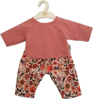 Productafbeelding van Hollie poppenkleding, retro bloemenbroek en shirt set voor poppen