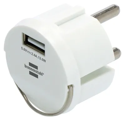 Image de Brennenstuhl 1508110 prise de courant USB Blanc