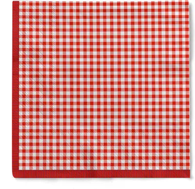 Produktbild von HAPPY PAPER Serviette "Celestin" (Karriert) in Rot aus Tissue 33 x 33 cm, 20 Stück
