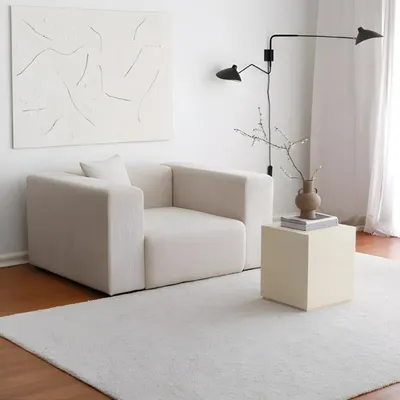 Image de Fauteuil Fauteuil une place Salon Fauteuil moderne Beige Tissu