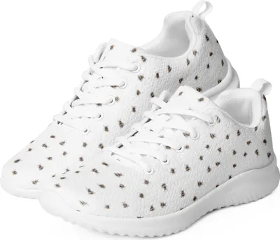 Produktbild von Mr. & Mrs. Panda Sneaker Damen Hummel flauschig Größe 38 - Weiß - Geschenk, Lustige Sprüche, Blume, Natur, Biene, Schwarz, Turnschuh, Sportschuh