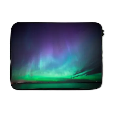 Produktbild von MuchoWow® Laptop Hülle 14 ZollNordlichter - See - Finnland Laptoptasche - Laptoptasche - Stoßsicher - Schutzhaube