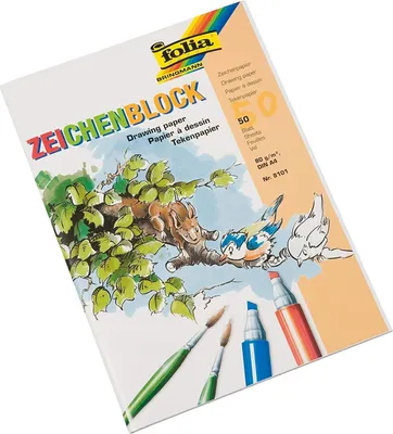 Obrázok produktu pre folia 8101 folia Zeichenblock, 80 g/qm, DIN A4, 50 Blatt