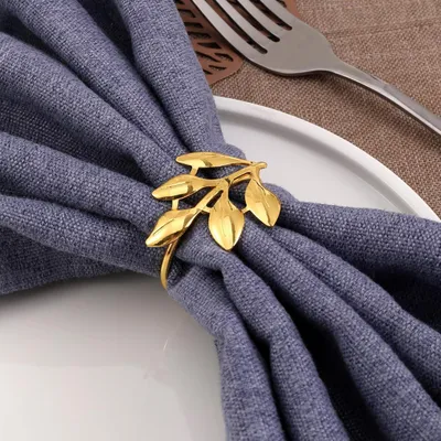 Produktbild von Goldene Metallserviettenringe - 12 Stück - Tischdekoration