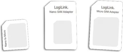 Produktbild von LogiLink SIM-Karten-Adapter-Set Nano / Micro / Standard SIM