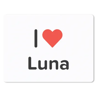 Produktbild von MuchoWow® Mauspad Mousepad Ich liebe - Luna - Mädchen 40x30 cm - Mousepads - Maus Mat - Pad - Mausunterlage - Anti Rutsch