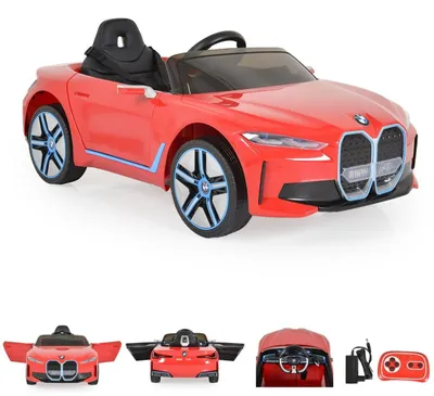 Obrázek produktu pro Moni dětské elektrické auto BMW i4 MP3 EVA pneumatiky dálkové ovládání světla do 30 kg červená