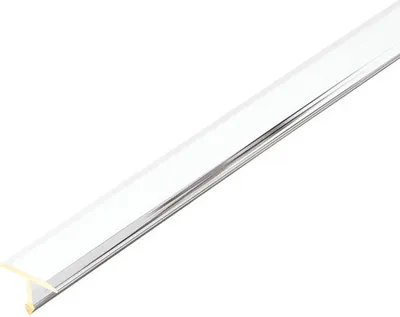 Produktbild von Trenn- und Abdeckprofil Dural T-Floor Messing verchromt Länge 100 cm Höhe 8 mm Sichtfläche 14 mm silber
