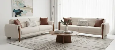 Produktbild von Wohnzimmer Sofagarnitur 2x Sofa 3 Sitzer Polstermöbel Komfortabel Set