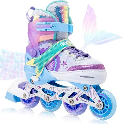 Produktbild von Famanu Inlineskates für Kinder mit leuchtenden Rädern - 4 Größen, ideal für Anfänger