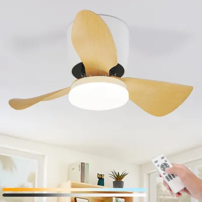 A ceiling fan with a light is shown installed on a white ceiling.