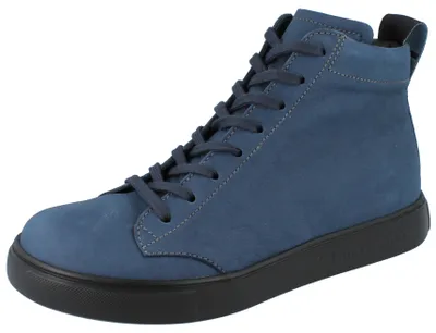 Produktbild von FINN COMFORT FINNCO Pisco Damen Schnürschuhe knöchelhoch blau Nubukleder - Größe: UK 4